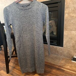 Brave Soul Grey Knit Sweater Midi Dress. Size 4